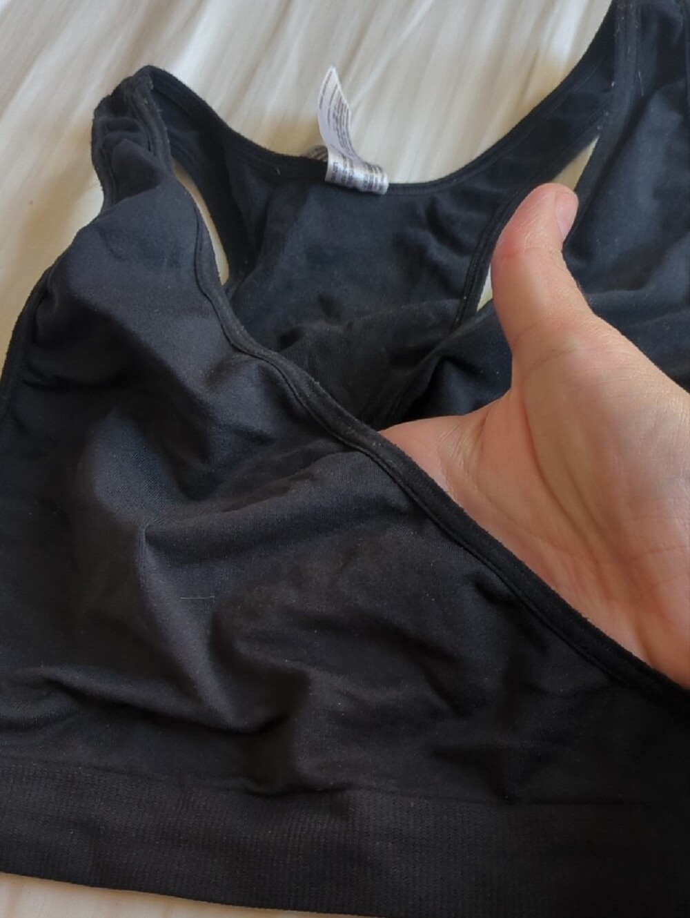 🩷 Medela Black Seamless Nursing Sports Bra with Racerback - Picture 3 of 5
